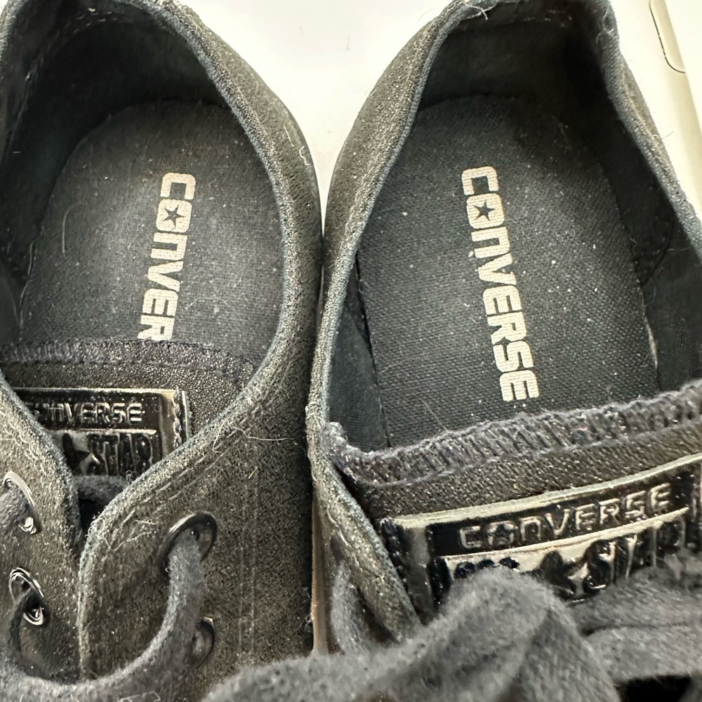 Converse Black and Silver Sneakers with Canvas Material - Picture 5 of 6